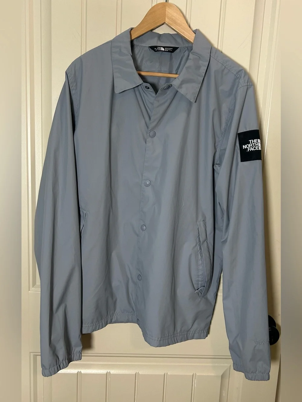 The North Face Limited Edition Coaches Jacket Snap Gray White Windwall Sz M